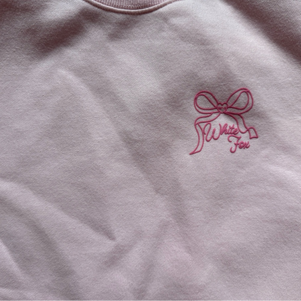 White Fox Pink Sweatshirt , Love you forever! - Picture 4 of 7